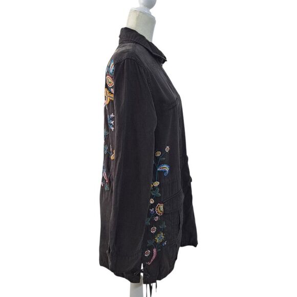 Willow & Clay Women's Light Weight Jacket Floral Boho Fall Embroidery Sz Medium - Picture 3 of 7